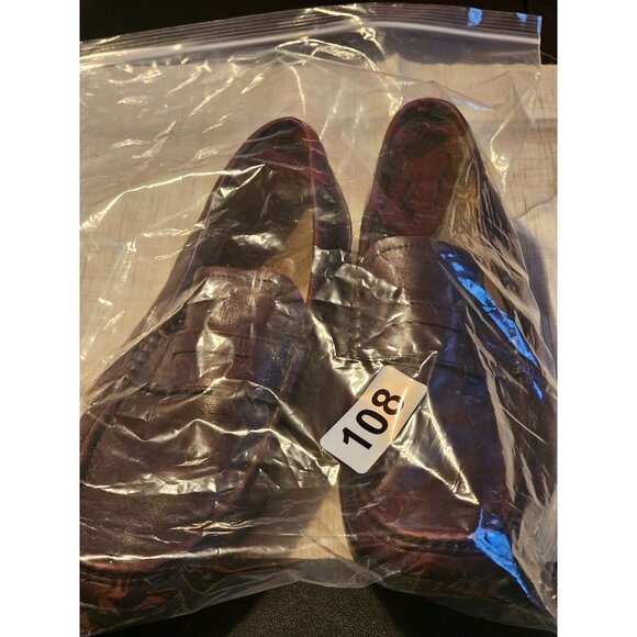 Florsheim Burgundy Leather Slip On Penny Loafer Moc Toe Dress Shoes Men's 12D US - Picture 12 of 12